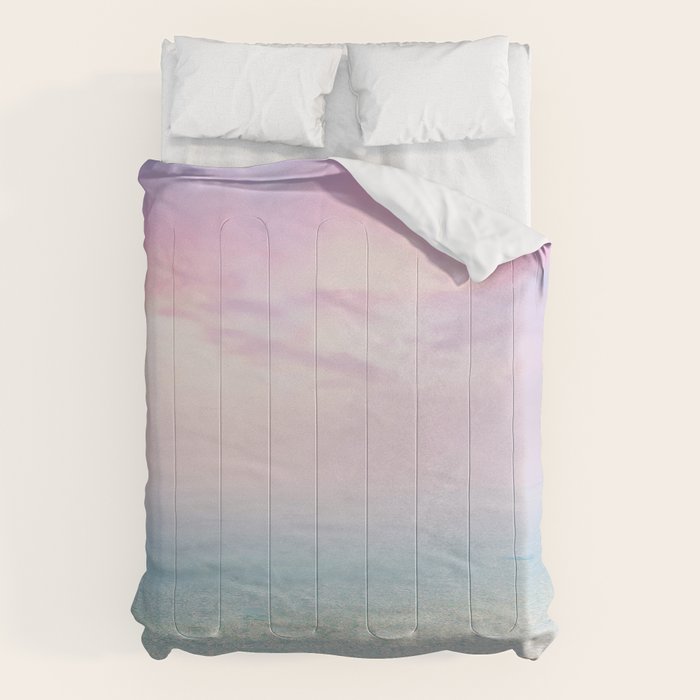 Pink Sunset, Ocean Art Comforter Gallery Image 1