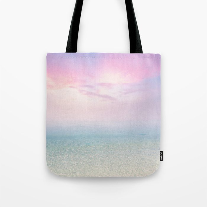 Pink Sunset, Ocean Art Tote Bag Gallery Image 1