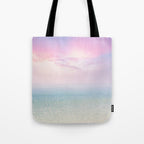 Pink Sunset, Ocean Art Tote Bag Gallery Image 1