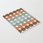 Dotty Stripes Retro Dot Pattern Muted Slate Blue Brown Orange Cream Beige Notebook Gallery Image 2