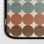 Dotty Stripes Retro Dot Pattern Muted Slate Blue Brown Orange Cream Beige Laptop Sleeve Gallery Image 3