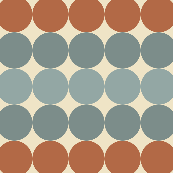 Dotty Stripes Retro Dot Pattern Muted Slate Blue Brown Orange Cream Beige Coffee Mug Gallery Image 2