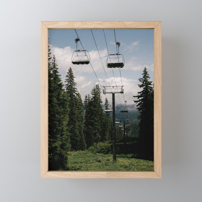 Forest Chairlift Mini Art Print Gallery Image 1