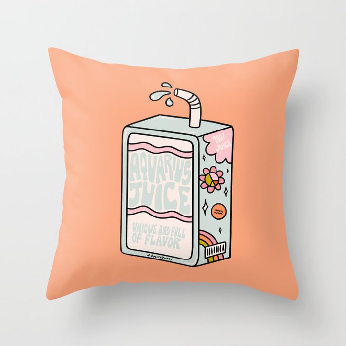 Aquarius Juice Box Throw Pillow Gallery Image 6
