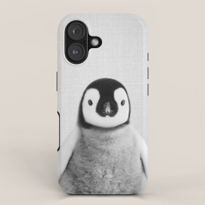 Baby Penguin - Black & White iPhone Case Gallery Image 1