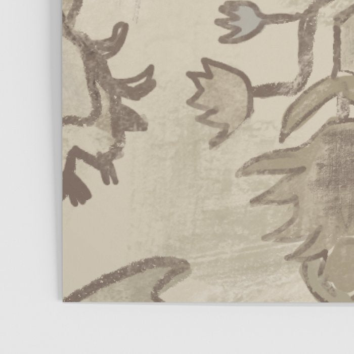 Vintage Woven Neutral Beige and Umber Poster Gallery Image 3