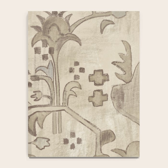 Vintage Woven Neutral Beige and Umber Notebook Gallery Image 4