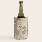 Vintage Woven Neutral Beige and Umber Wine Chiller Gallery Image 3