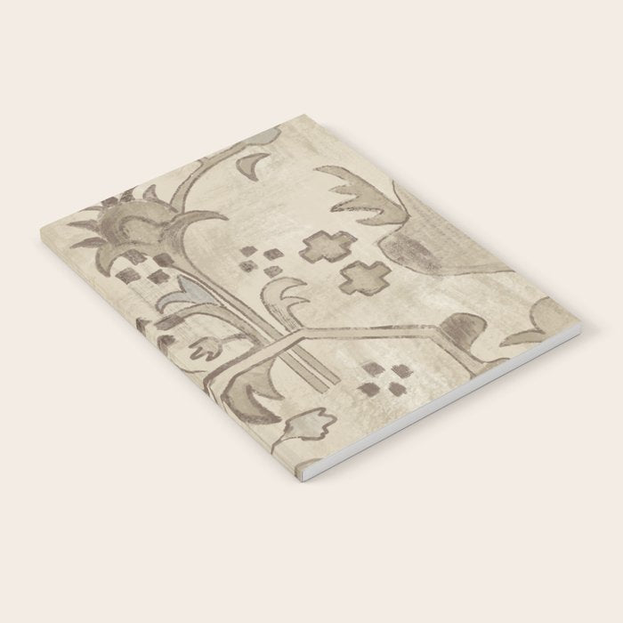 Vintage Woven Neutral Beige and Umber Notebook Gallery Image 2
