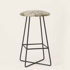 Vintage Woven Neutral Beige and Umber Stool Gallery Image 1