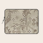Vintage Woven Neutral Beige and Umber Laptop Sleeve Gallery Image 1