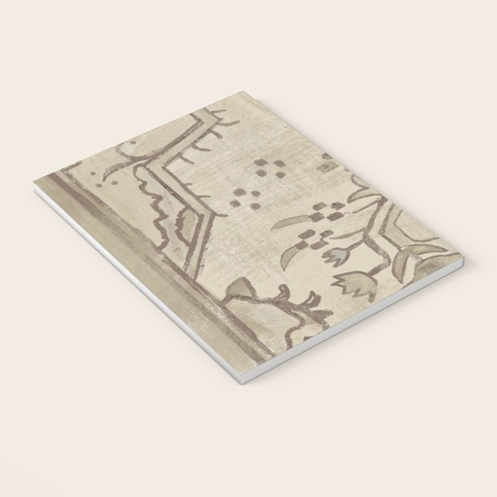 Vintage Woven Neutral Beige and Umber Notebook Gallery Image 3
