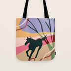 Expressive Running Horse in the Countryside  Tote Bag Gallery Image 1