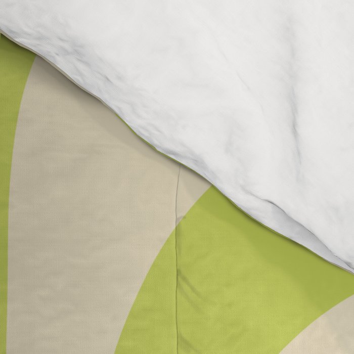 Retro Liquid Swirl Abstract Pattern 5 in Light Lime Linden Green and Beige Comforter Gallery Image 4