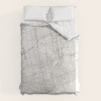 Toronto Map, Art Print By LandSartprints Duvet Cover Gallery Image 6