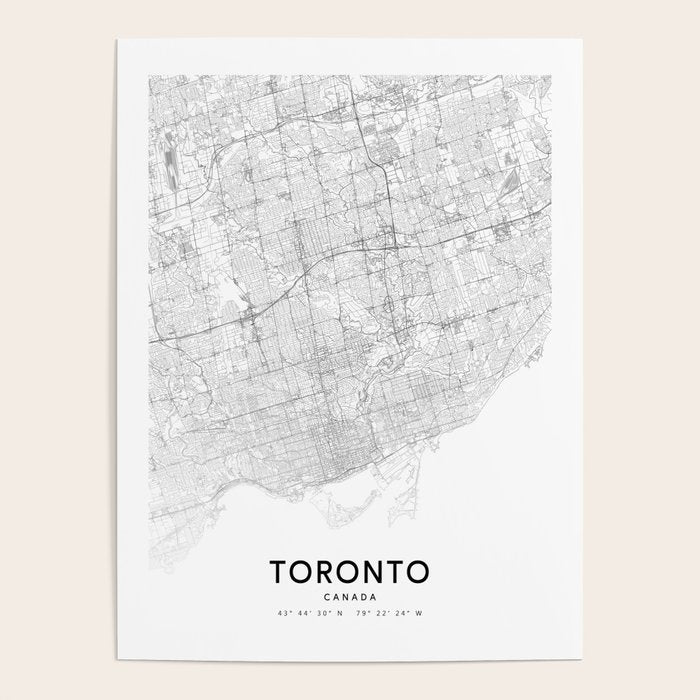 Toronto Map, Art Print By LandSartprints Poster Gallery Image 4