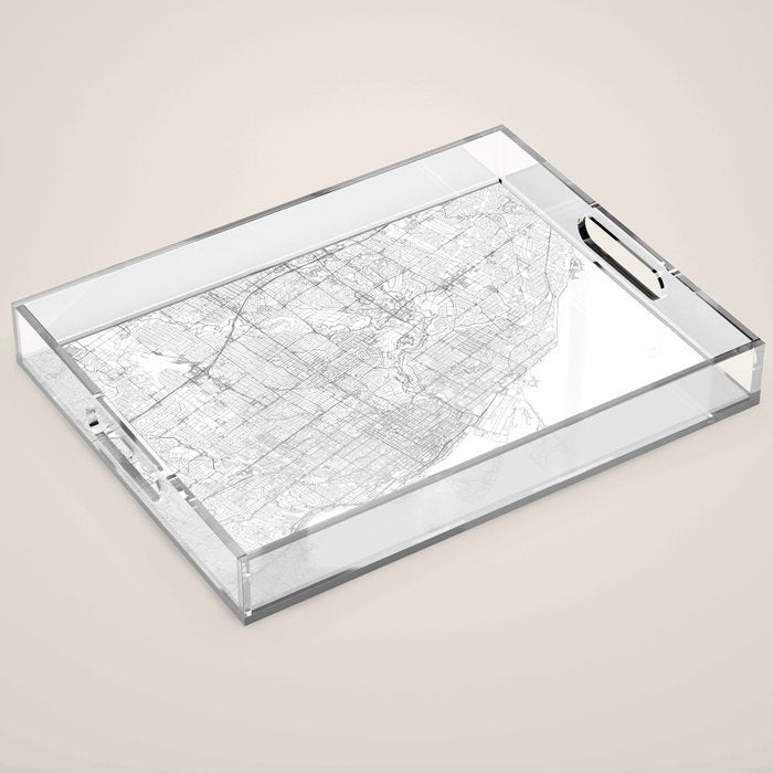 Toronto Map, Art Print By LandSartprints Acrylic Tray Gallery Image 1