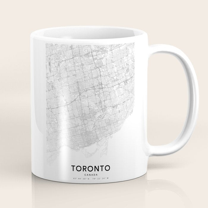 Toronto Map, Art Print By LandSartprints Coffee Mug Gallery Image 1