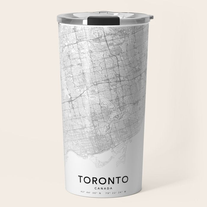 Toronto Map, Art Print By LandSartprints Travel Mug Gallery Image 1