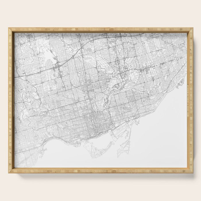 Toronto Map, Art Print By LandSartprints Serving Tray Gallery Image 1