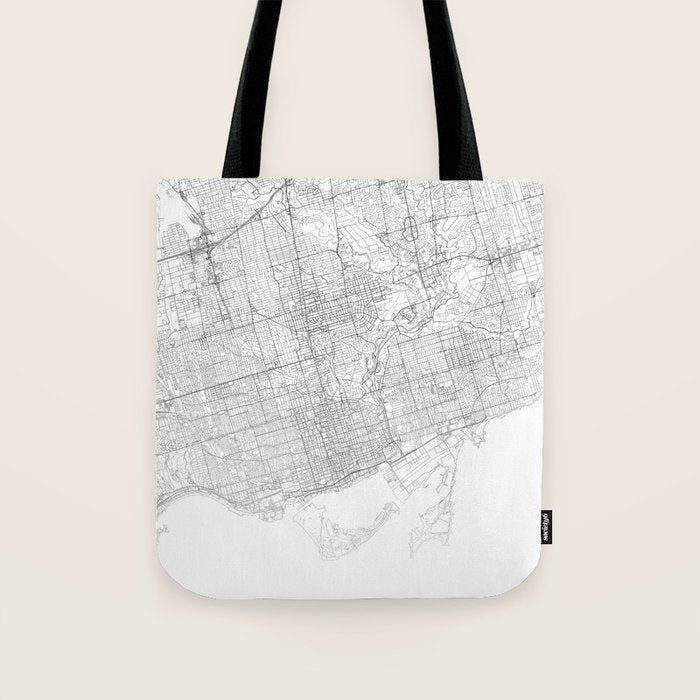 Toronto Map, Art Print By LandSartprints Tote Bag Gallery Image 1