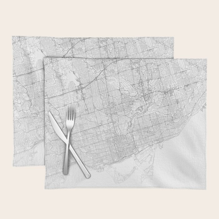 Toronto Map, Art Print By LandSartprints Placemat Gallery Image 1