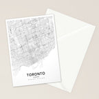 Toronto Map, Art Print By LandSartprints Stationery Card Gallery Image 2