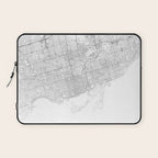 Toronto Map, Art Print By LandSartprints Laptop Sleeve Gallery Image 1