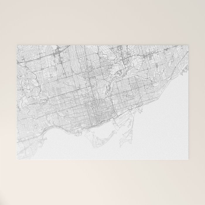 Toronto Map, Art Print By Landsartprints Welcome Mat