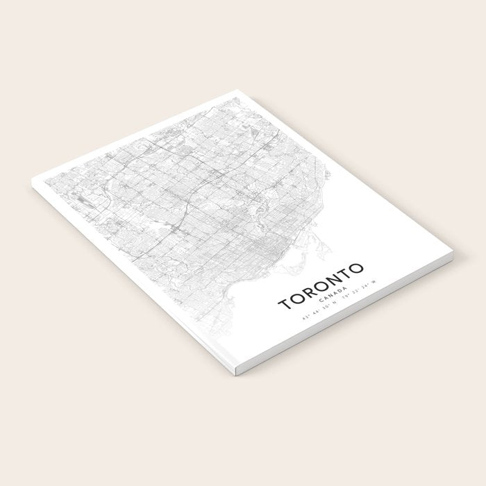 Toronto Map, Art Print By LandSartprints Notebook Gallery Image 2