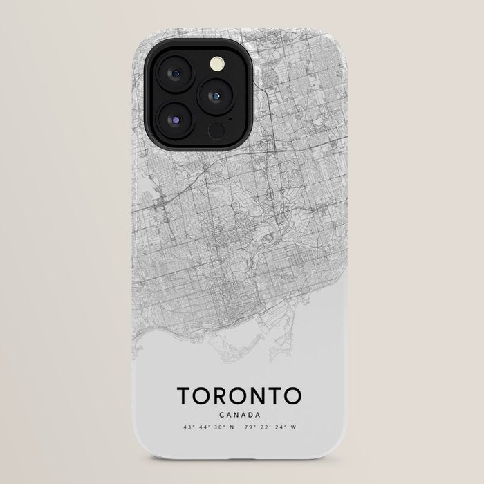 Toronto Map, Art Print By LandSartprints iPhone Case Gallery Image 32