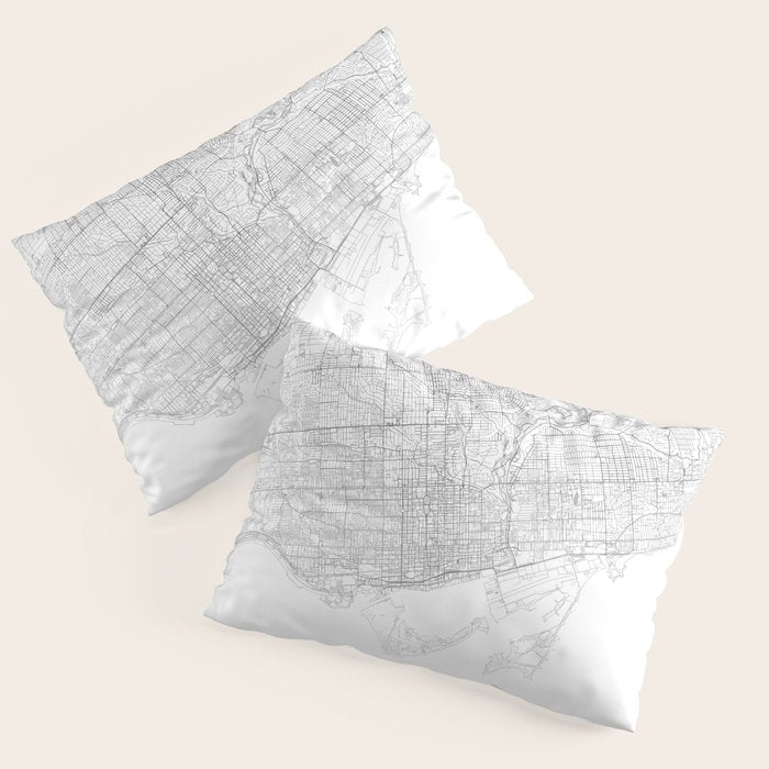 Toronto Map, Art Print By LandSartprints Pillow Sham Gallery Image 3