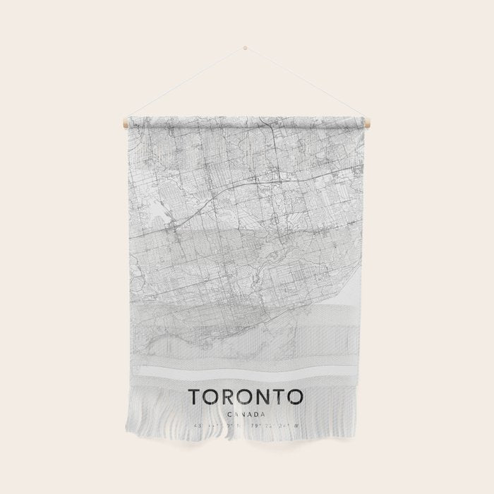 Toronto Map, Art Print By LandSartprints Wall Hanging Gallery Image 1