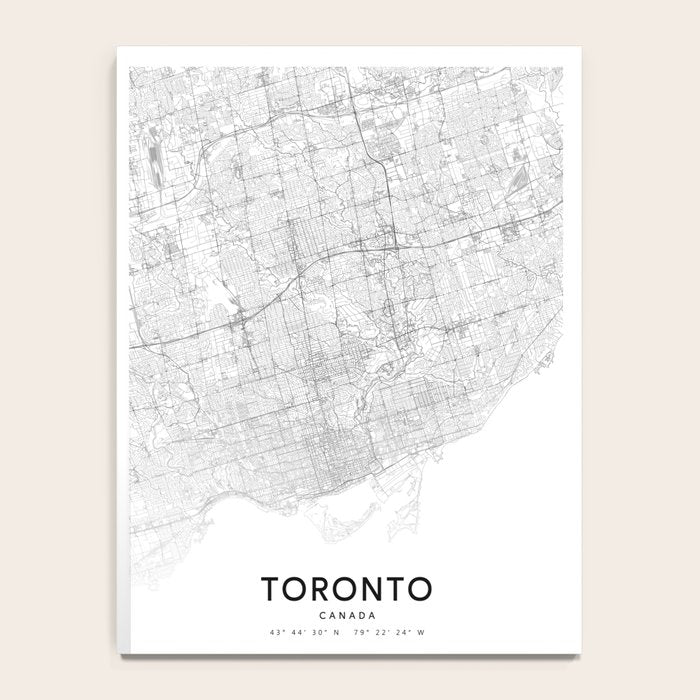 Toronto Map, Art Print By LandSartprints Notebook Gallery Image 4
