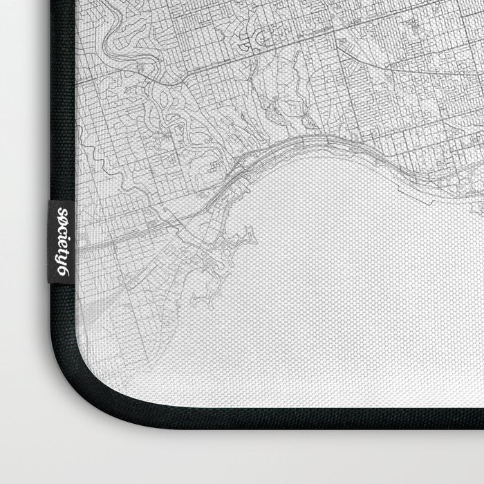 Toronto Map, Art Print By LandSartprints Laptop Sleeve Gallery Image 3