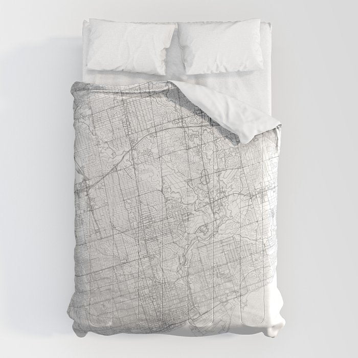 Toronto Map, Art Print By LandSartprints Comforter Gallery Image 6