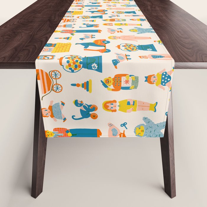 Vintage toy box Table Runner Gallery Image 1