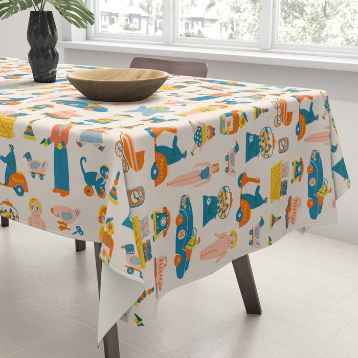 Vintage toy box Tablecloth Gallery Image 3