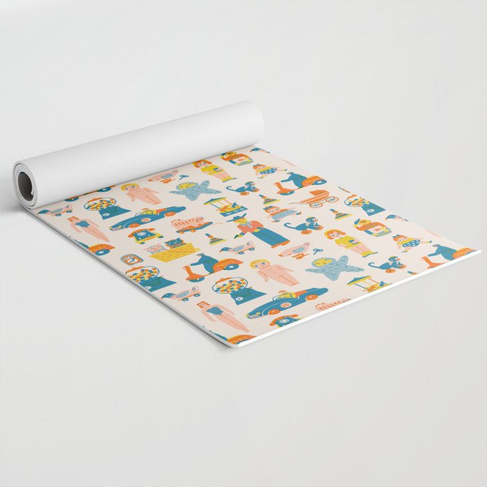 Vintage toy box Yoga Mat Gallery Image 2