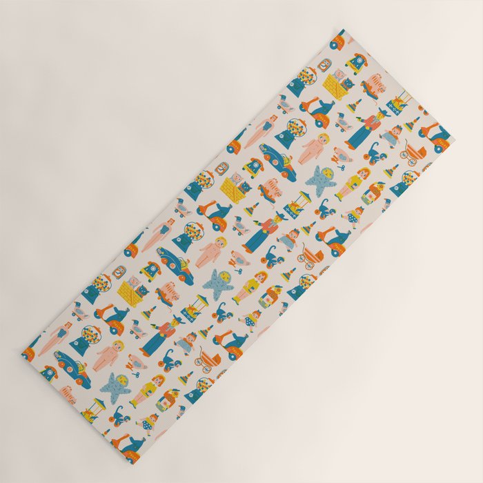 Vintage toy box Yoga Mat Gallery Image 1