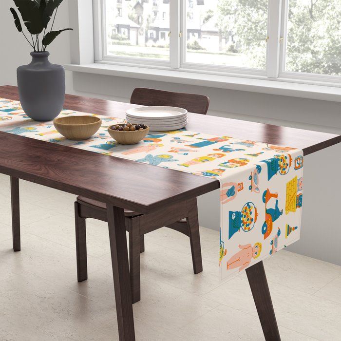 Vintage toy box Table Runner Gallery Image 2