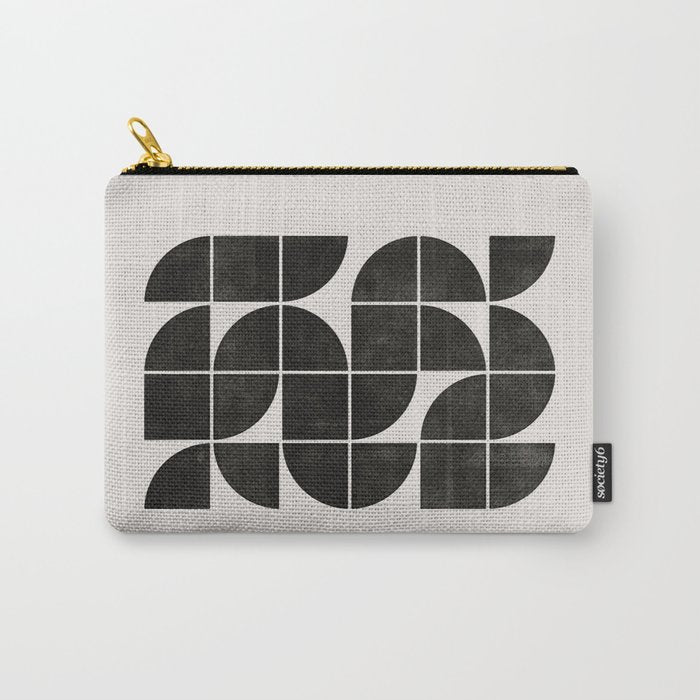 Mid-Century Modern No.35 - Woodblock Print Carry All Pouch Gallery Image 1