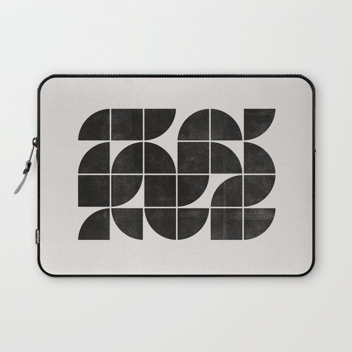 Mid-Century Modern No.35 - Woodblock Print Laptop Sleeve Gallery Image 1