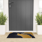 Minimal Abstract Art Woman Portrait 2 Welcome Mat Gallery Image 3
