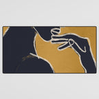 Minimal Abstract Art Woman Portrait 2 Desk Mat Gallery Image 3