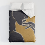 Minimal Abstract Art Woman Portrait 2 Comforter Gallery Image 6