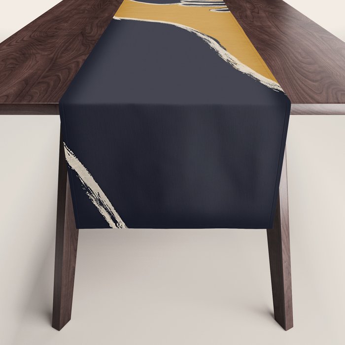 Minimal Abstract Art Woman Portrait 2 Table Runner Gallery Image 1