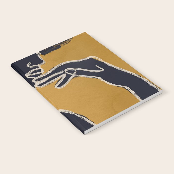 Minimal Abstract Art Woman Portrait 2 Notebook Gallery Image 1