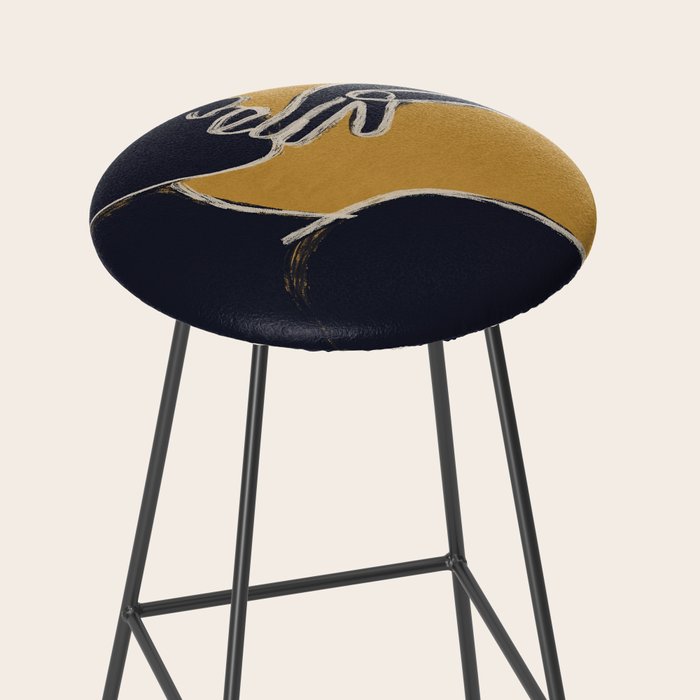 Minimal Abstract Art Woman Portrait 2 Stool Gallery Image 2