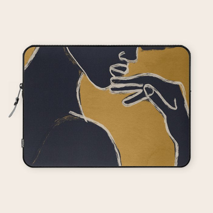 Minimal Abstract Art Woman Portrait 2 Laptop Sleeve Gallery Image 1